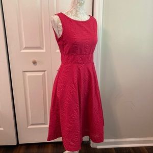J. Crew Bright Pink Cotton Sun Dress with POCKETS